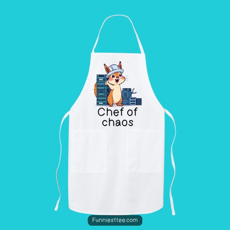 Funny Tech Squirrel Apron: Build with Humor, Squirrel Engineer Style