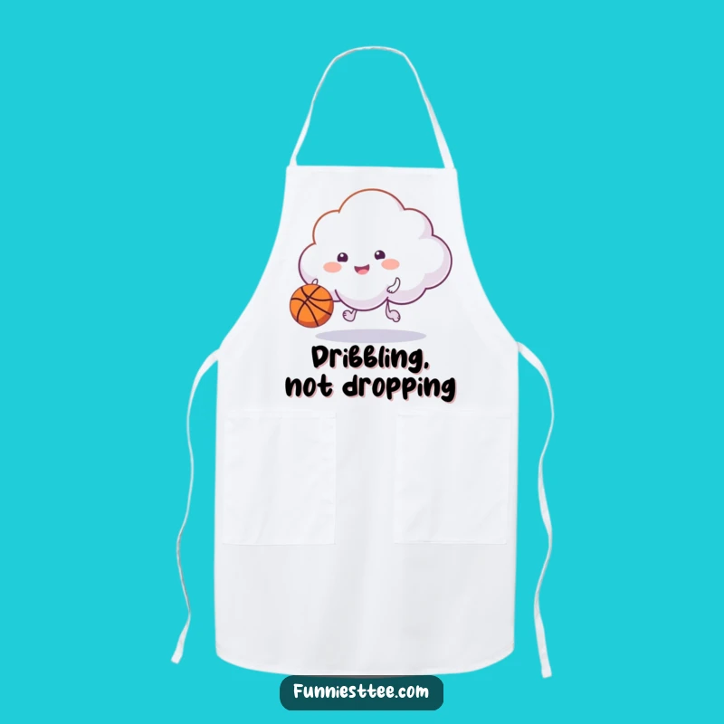 Funny Happy Cloud Apron: Cook Up Fun with Basketball Flair