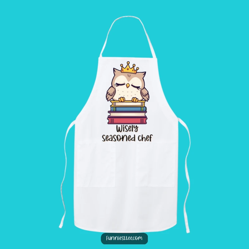 Funny Sleepy Owl Crown Apron - Hilarious Study Buddy for the Kitchen