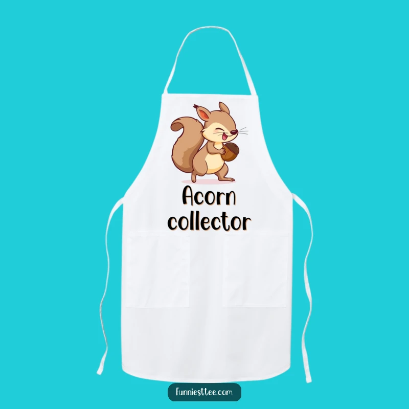 Funny Squirrel Tail Chase Apron - Determined Chef Rodent Gift