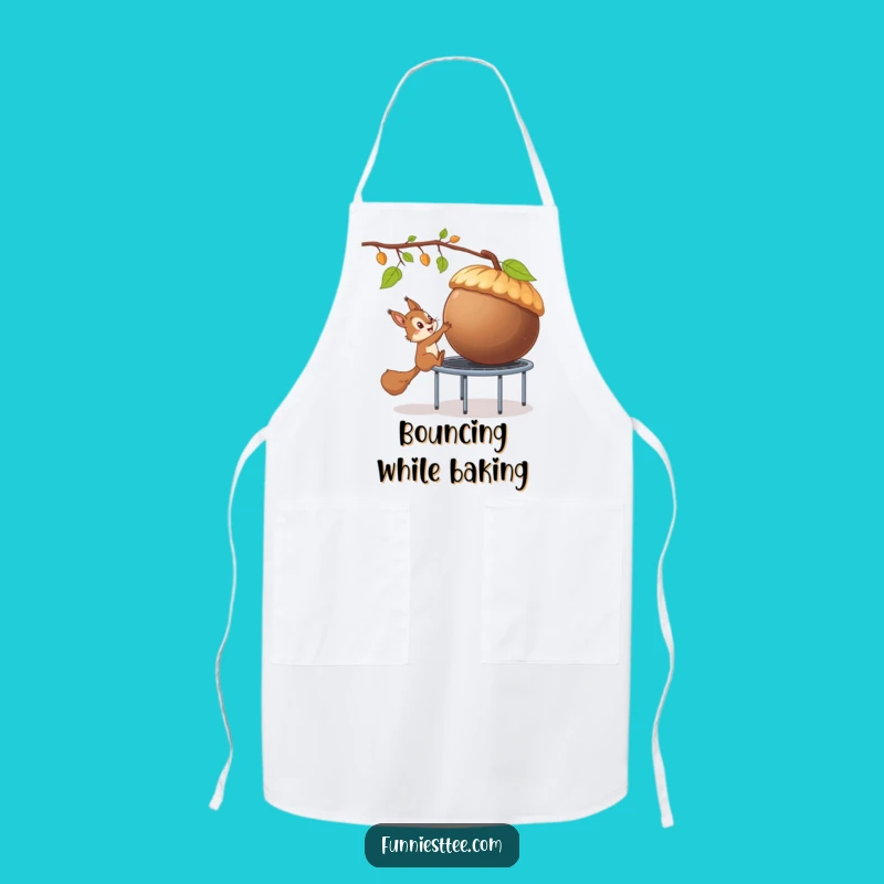 Funny Squirrel Trampoline Acorn Apron: Cook with Cunning and Laughs