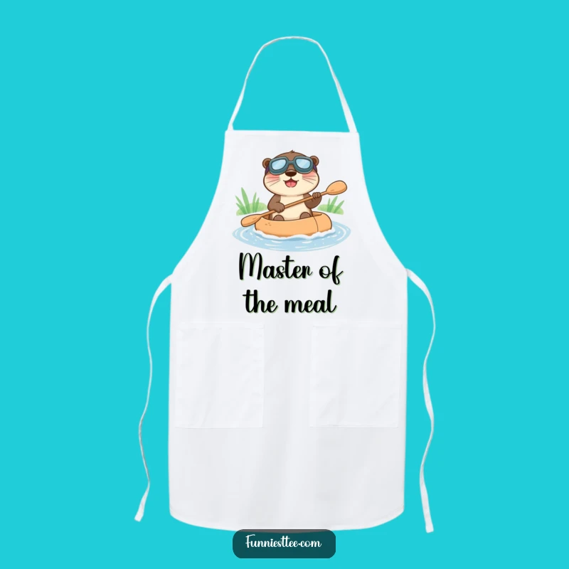 Funny Otter Stream Apron - Cook with Joyful Adventures