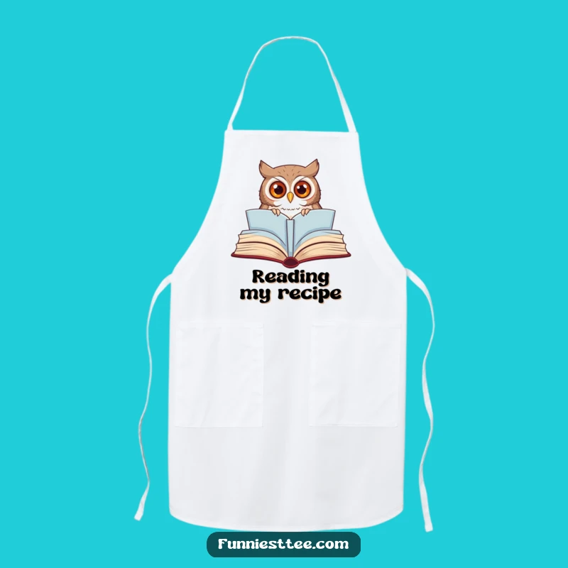 Funny Curious Owl Apron - Kitchen Storybook Fun for Bookish Chefs