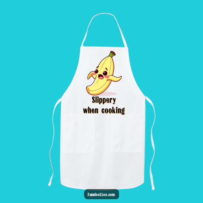 Funny Banana Peel Slip Apron: Cook Up Some Laughs in the Kitchen!