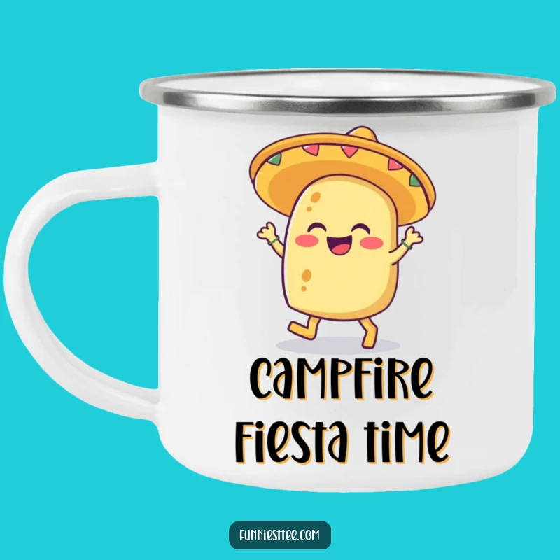 Funny Giggling Taco Camping Mug: Festive Fun for Your Outdoor Adventures