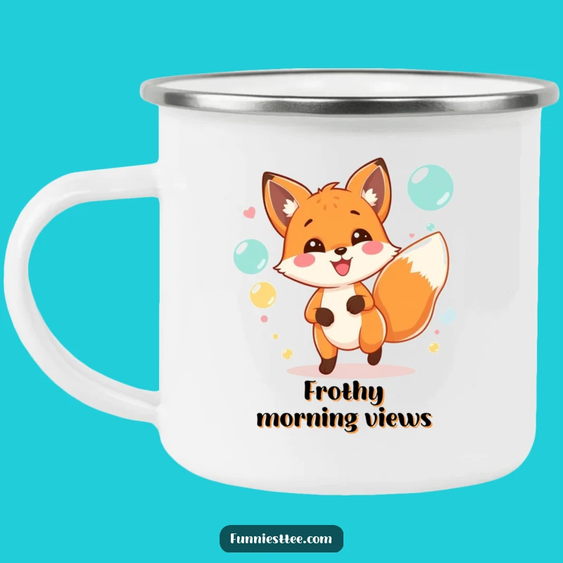 Funny Fox Party Camping Mug: Durable & Cheerful for Outdoor Fun