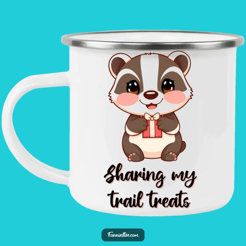 Funny Badger Gift Camping Mug: Your Warm Outdoor Companion