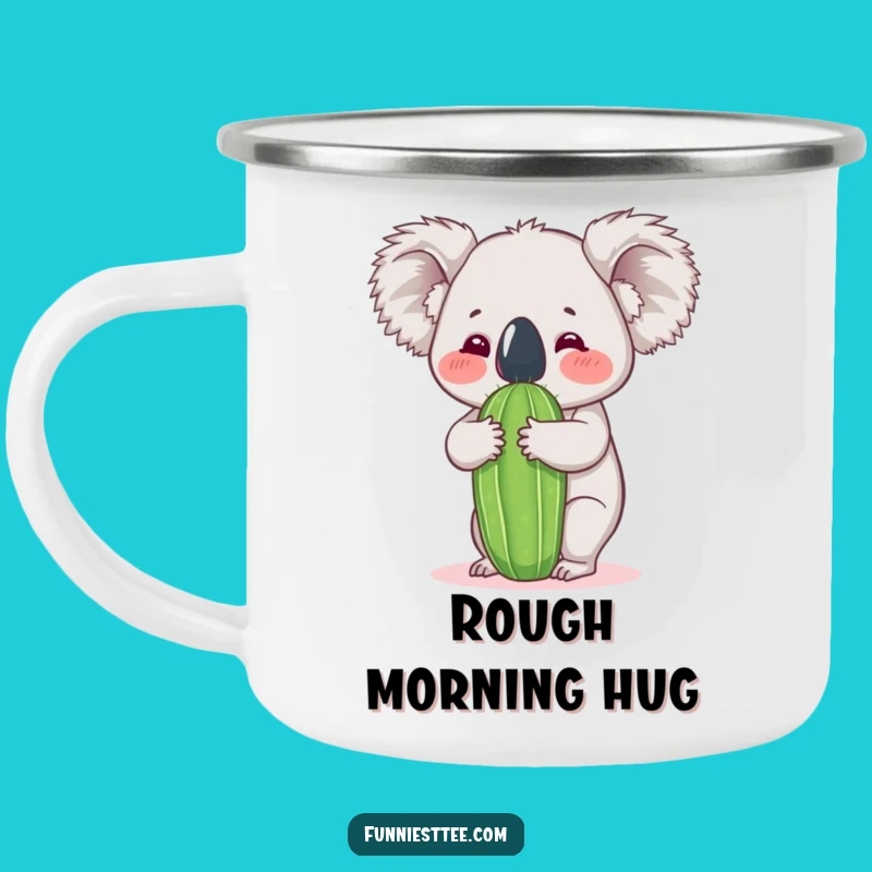 Funny Koala Cactus Hug Camping Mug - Durable and Hilarious Outdoor Companion