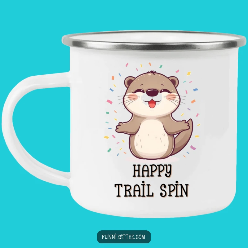 Funny Otter Party Camping Mug - Spin into Adventure!