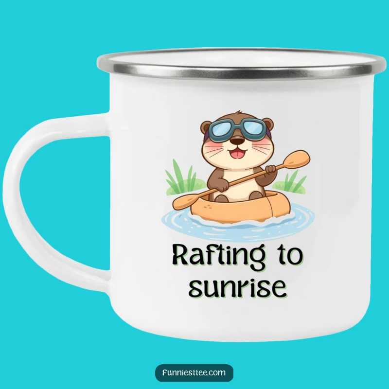 Funny Otter Stream Camping Mug - Joyful Sips Outdoors