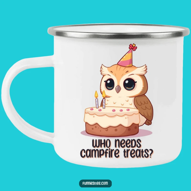 Funny Owl Birthday Camping Mug: Your Whimsical Outdoor Companion