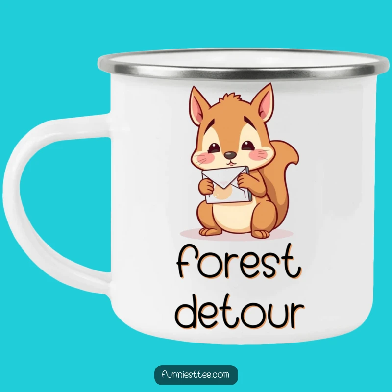 Funny Squirrel Mail Camping Mug: Durable Confused Character Funny Gift