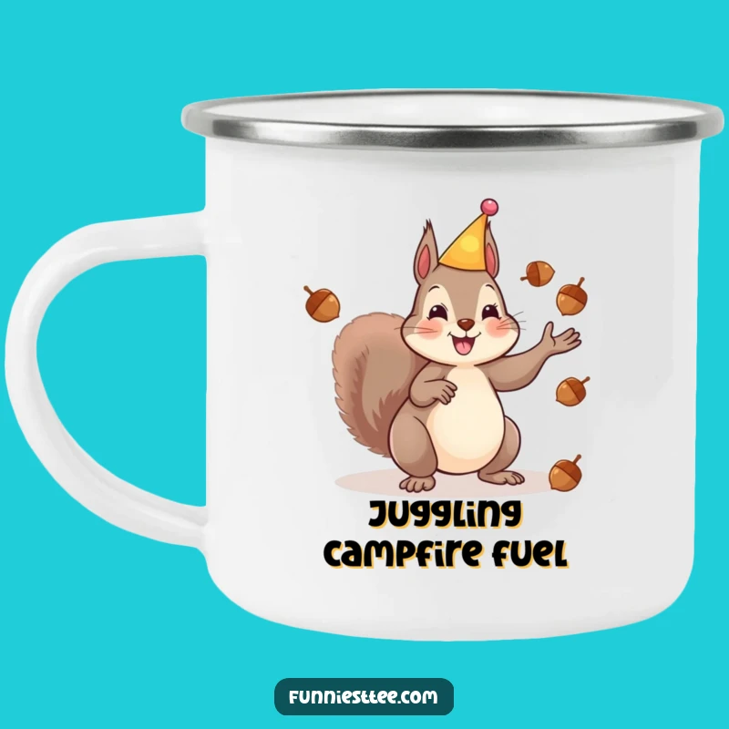 Funny Squirrel Party Camping Mug - Nuts About Adventure!
