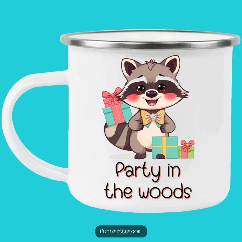 Funny Raccoon Gift Balancer Camping Mug: Your Stylish Outdoor Companion