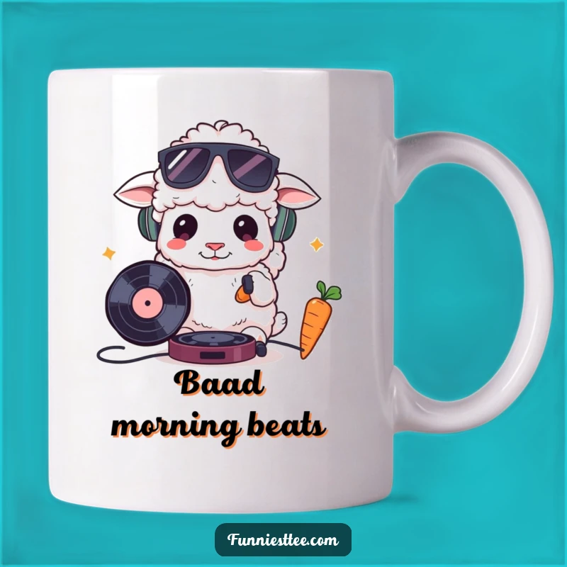Funny DJ Sheep Mug - Hilarious Sunglasses Sheep Gift for Music Lovers
