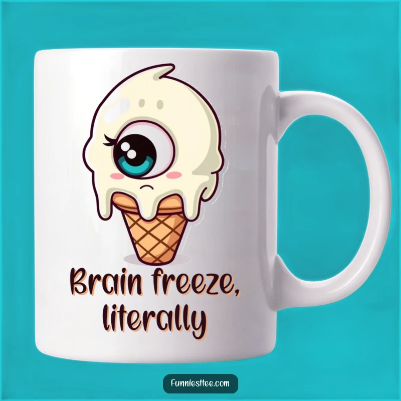 Funny Confused Ice Cream Mug: A Melting Masterpiece of Bewilderment Gift!