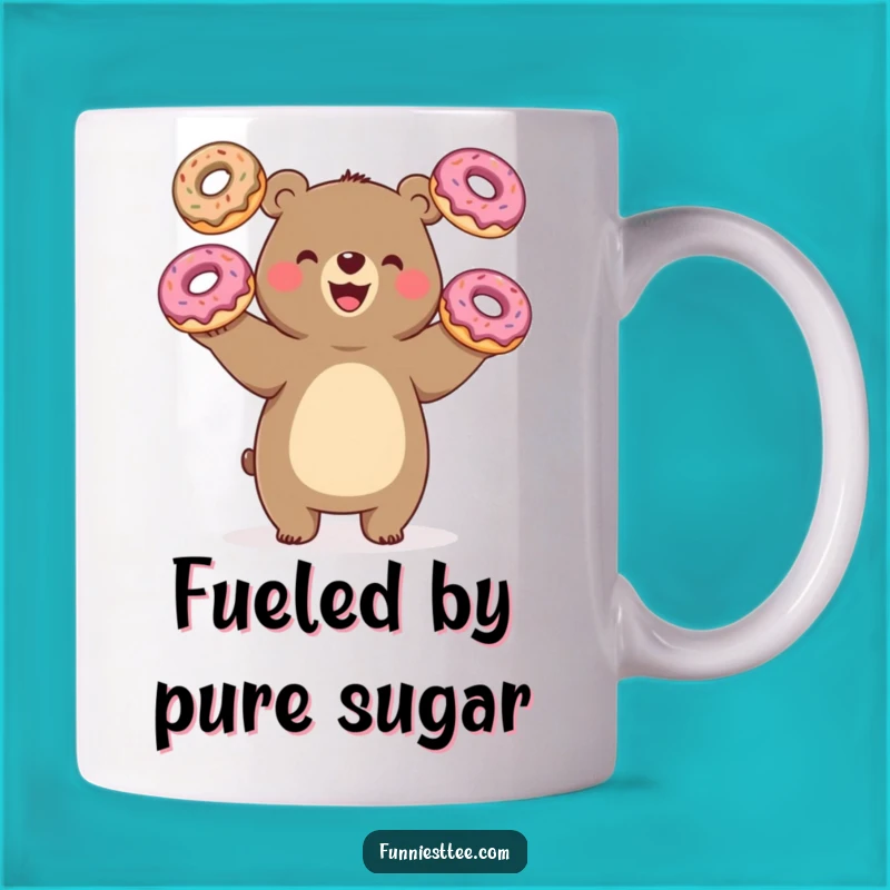 Funny Juggling Bear Donuts Mug: A Hilarious Gift for Sweet Treat Lovers