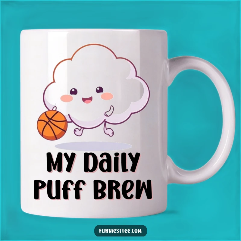 Funny Happy Cloud Basketball Mug: Hilarious Gift for Sports Fans