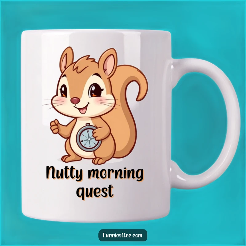 Funny Determined Squirrel Mug: Hilarious Adventure Gift for Nut Finders