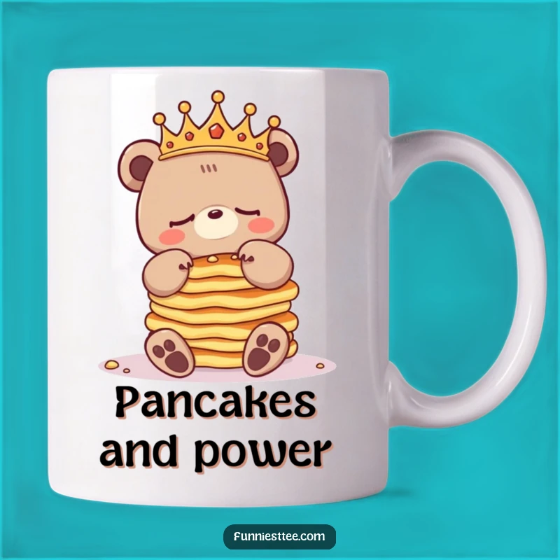 Funny Sleepy Bear Pancake Mug: Royal Chaos Breakfast - Perfect Funny Gift!