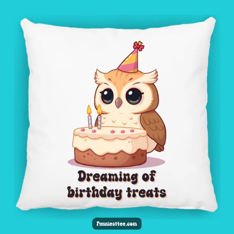 Funny Owl Party Hat Pillow: Cozy Comfort with Whimsical Charm