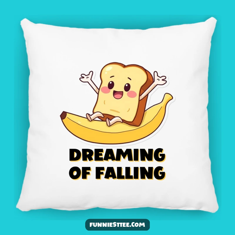 Funny Toast Banana Peel Pillow - Slapstick Comfort