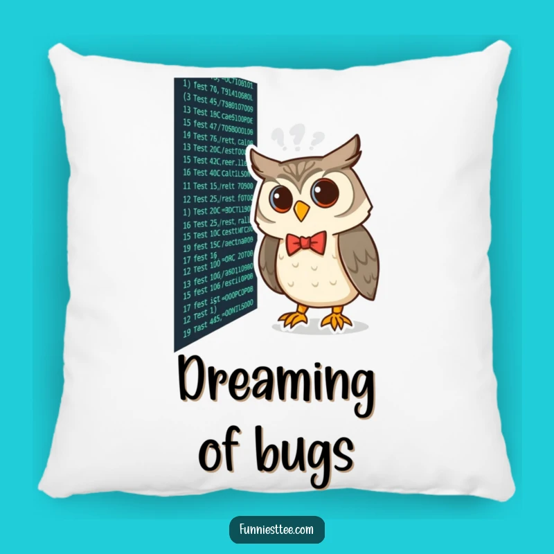 Funny Coding Owl Pillow: Cozy Comfort for the Late-Night Coder