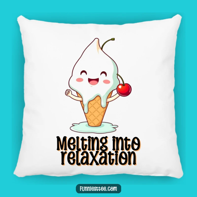 Funny Ice Cream High-Five Pillow - Cozy Comfort with Hilarious Sweetness