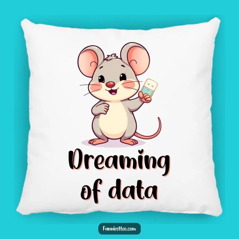 Funny Mouse Motivator Pillow - Cozy & Cheerful Accent for Comfort
