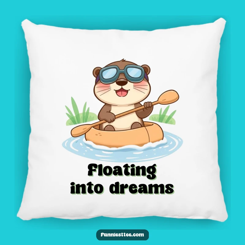 Funny Otter Raft Pillow - Cozy Comfort with a Smile