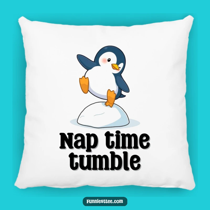 Funny Penguin Trip Pillow: Comfy Dramatic Fall Decorative Funny Gift