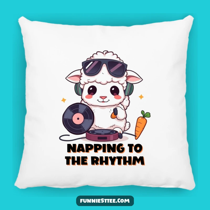 Funny DJ Sheep Pillow - Comfy and Hilarious Accent for Music Lovers