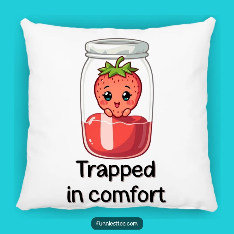 Funny Strawberry Jam Pillow: Cozy Comfort with a Fruity Twist!