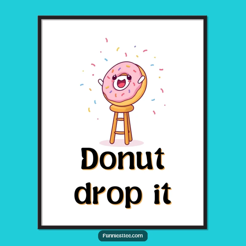 Funny Donut Fall Digital Art: Instant Sweetness for Your Walls