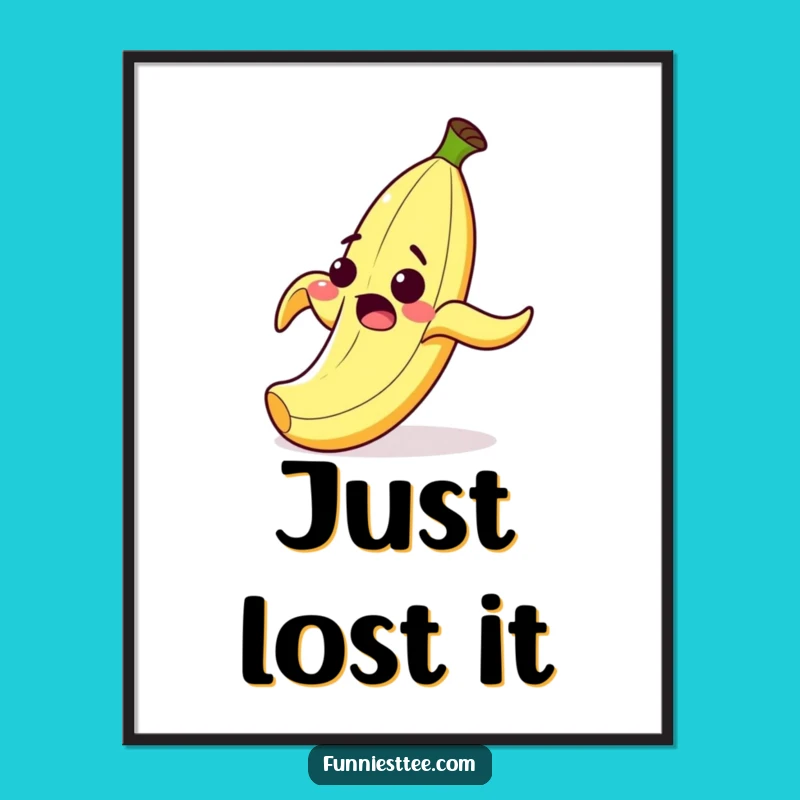 Funny Banana Peel Slip Digital Art: Instant Laughs for Your Walls!