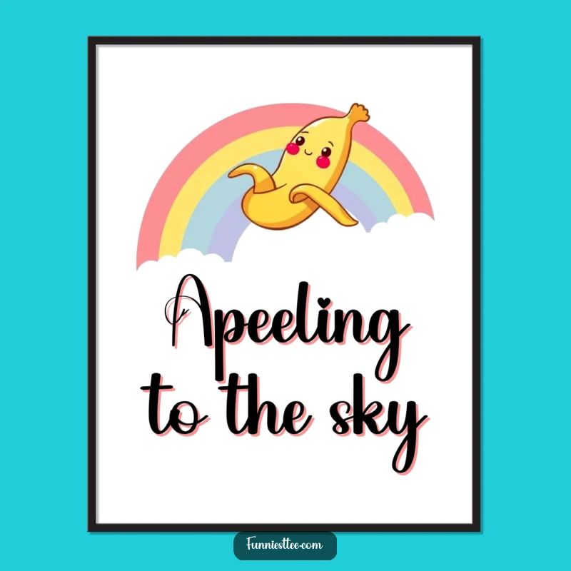 Funny Banana Rainbow Digital Art: Cheerful Peel for Instant Joy