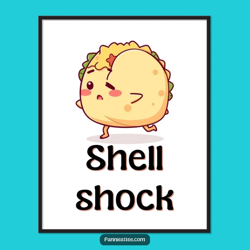 Funny Tripping Taco Digital Art: Instant Foodie Humor, Downloadable Decor