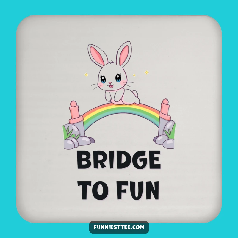 Funny Rabbit Rainbow Coaster - Protect Surfaces with Magic
