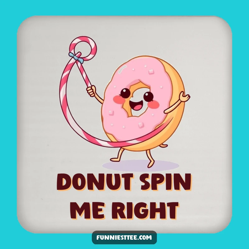 Funny Donut Hula Hoop Coasters: Protect Surfaces with Hilarious Style Gift