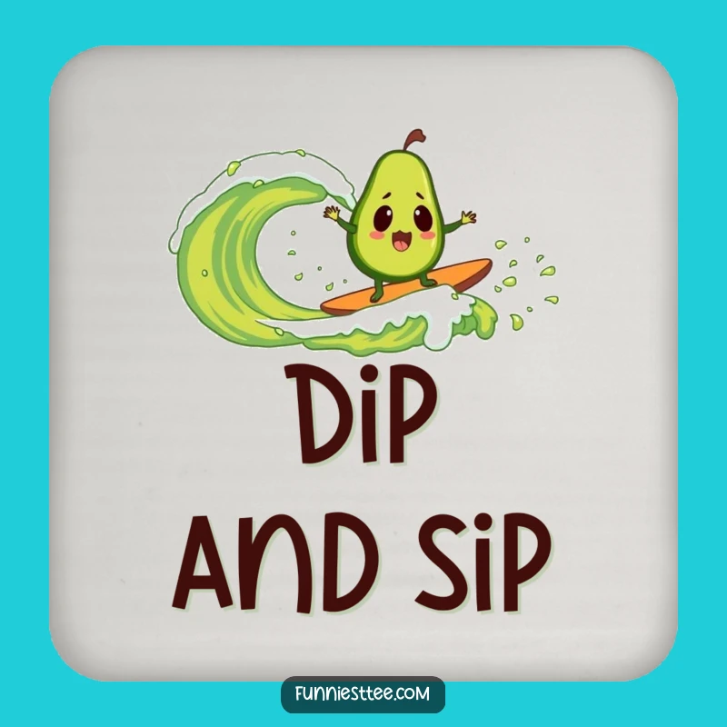 Funny Avocado Guacamole Surf Coaster: Protect Surfaces with Laughs