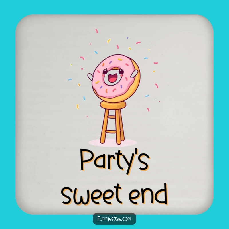 Funny Donut Fall Coaster Set: Protect Surfaces with Sweet Humor