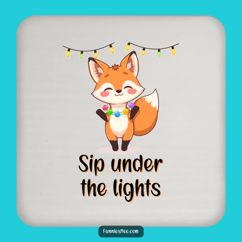 Funny Fox Dancing Coaster - Protect Surfaces with Fun!