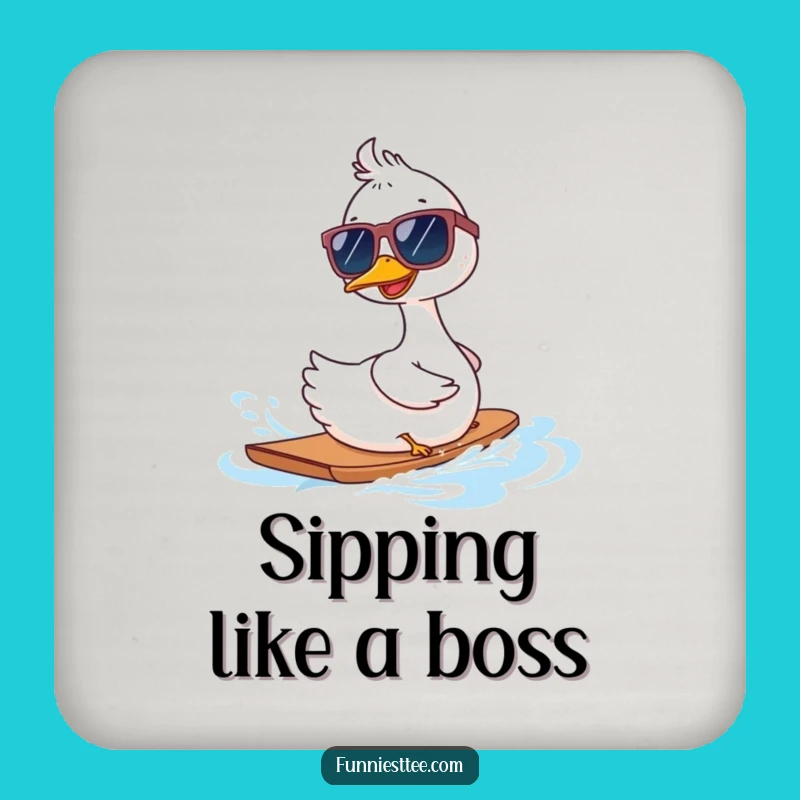 Funny Goose Sunglasses Coaster: Protect Surfaces with Backwards Cool