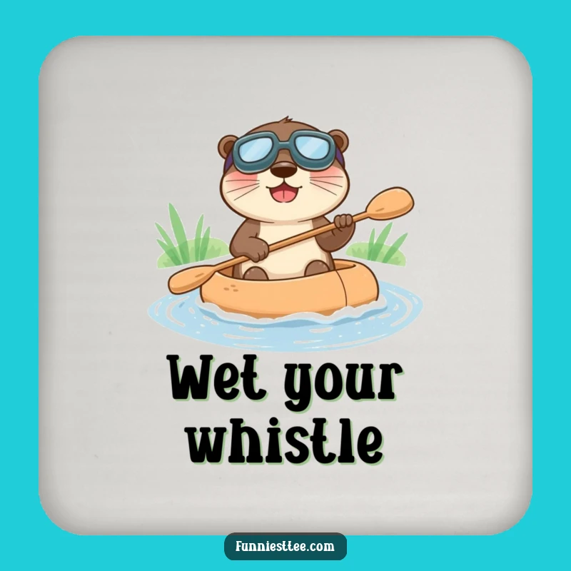 Funny Otter Stream Coaster - Protect Surfaces with Joy
