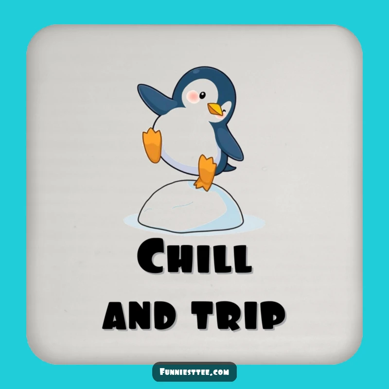 Funny Penguin Trip Coaster: Dramatic Pebble Fall Protector Funny Gift