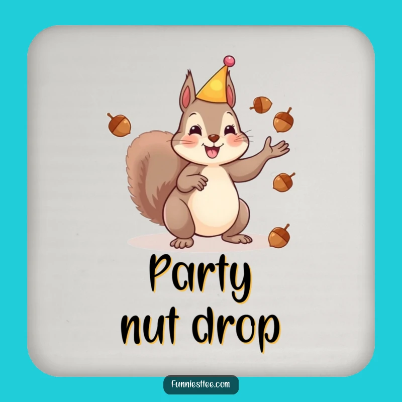 Funny Squirrel Juggling Coaster - Protect Surfaces with Fun!