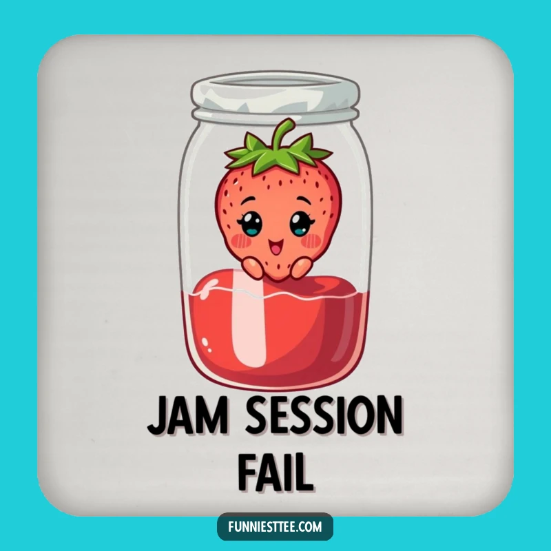 Funny Strawberry Jam Coasters: Protect Tables with Fruity Fun!