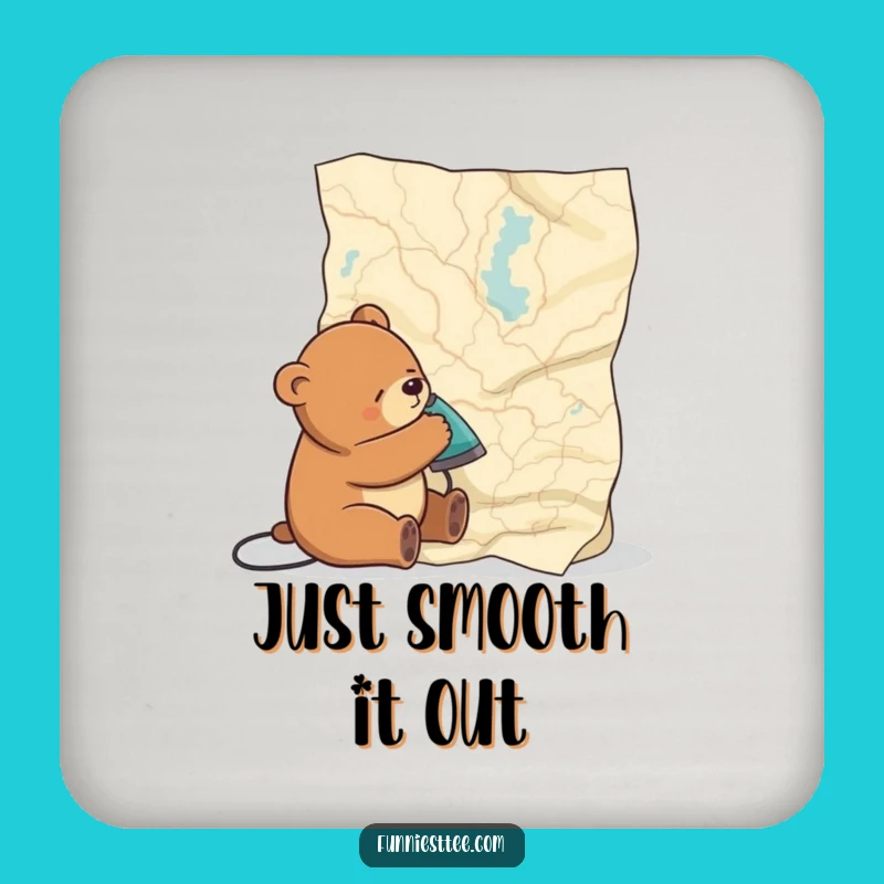 Funny Sleepy Bear Map Coasters: Protect Surfaces with Hilarious Style Gift