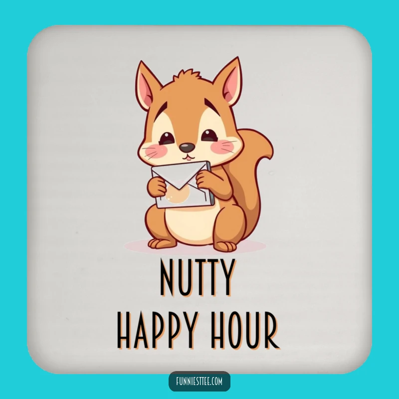 Funny Squirrel Mail Coaster: Confused Nut Protector Funny Gift