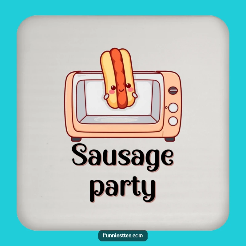 Funny Hot Dog Toaster Oven Coaster - Hilarious Protection for Surfaces